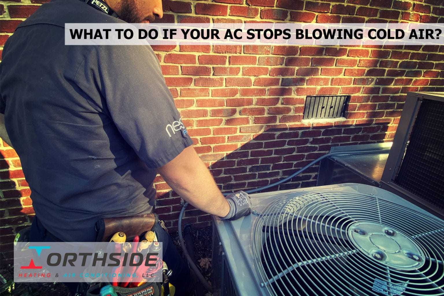 ac unit outside is blowing cold air